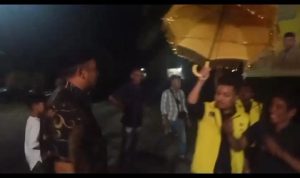 Kehadiran Raja Sayang Bersama Ketua Tim Pemenangan TRK-Sayang di Sambut Dengan Meriah 