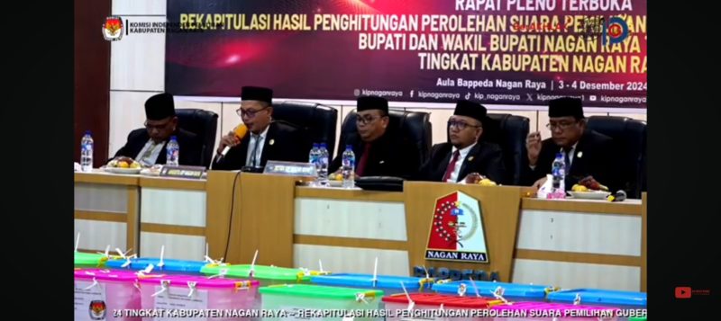 Komisi Independen Pemilihan (KIP) Kabupaten Nagan Raya Menggelar Kegiatan Rapat Pleno Terbuka