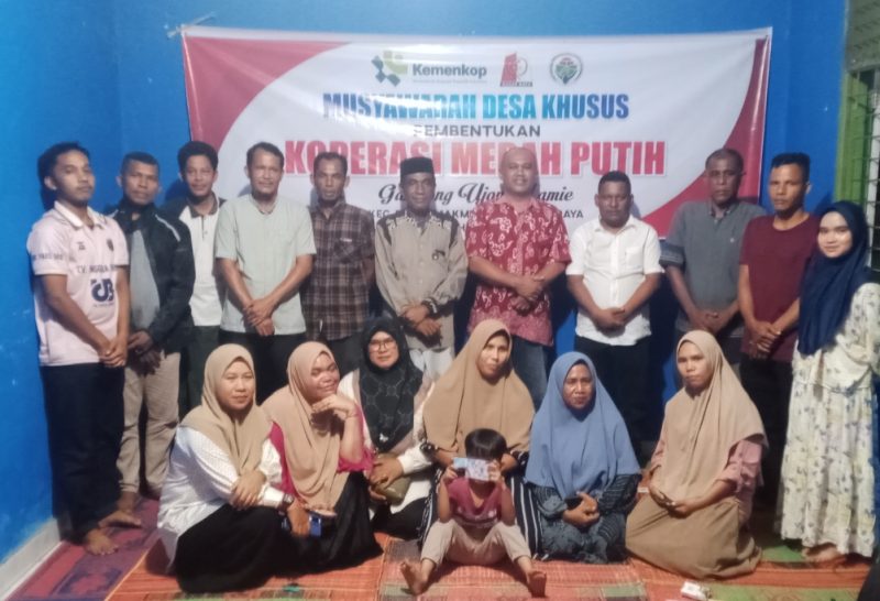 Pemerintah Gampong Ujong Lamie Gelar Musyawarah Desa Kusus (Mesdesus) Pembentukan Koperasi Merah Putih Syari’at