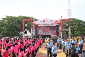 Meriahkan Hari Bhayangkara Ke-79, Polda Aceh Gelar Olahraga Bersama