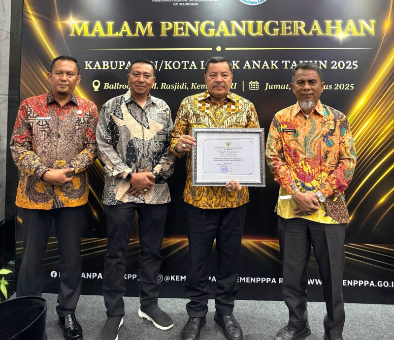 Pemkab Nagan Raya Raih Penghargaan KLA Predikat Nindya dari Kementerian PPPA RI