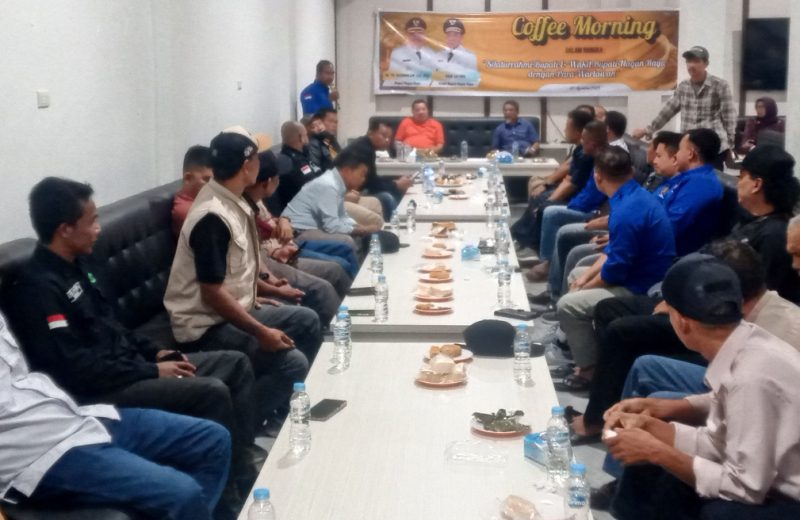 Bupati Nagan Raya Gelar Coffe  Morning Dengan Awak Media   ‎